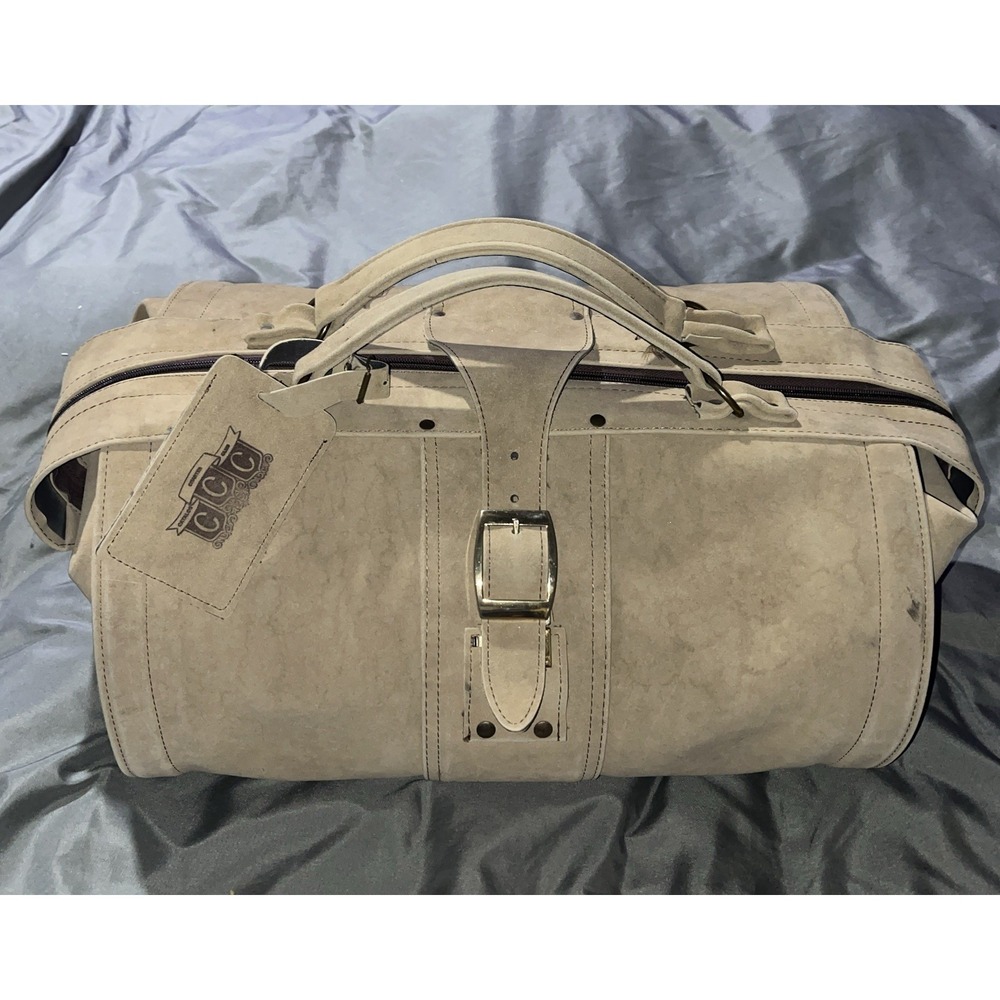 Vintage‎ Hazel Leather Carrying Duffel Bag Catalog Charter Club (Some Wear) USA